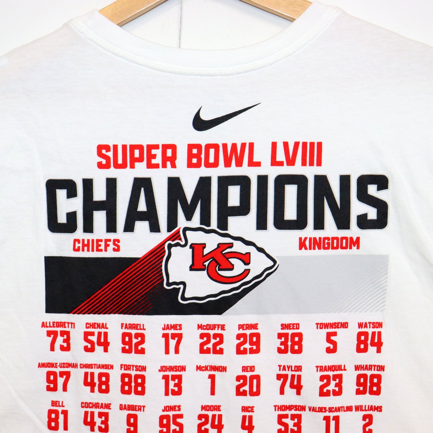 used : (Nike) KC Chiefs Super Bowl Champs S/S Tee