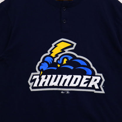 used : (Majestic) Thunder Minor League Henley S/S Tee