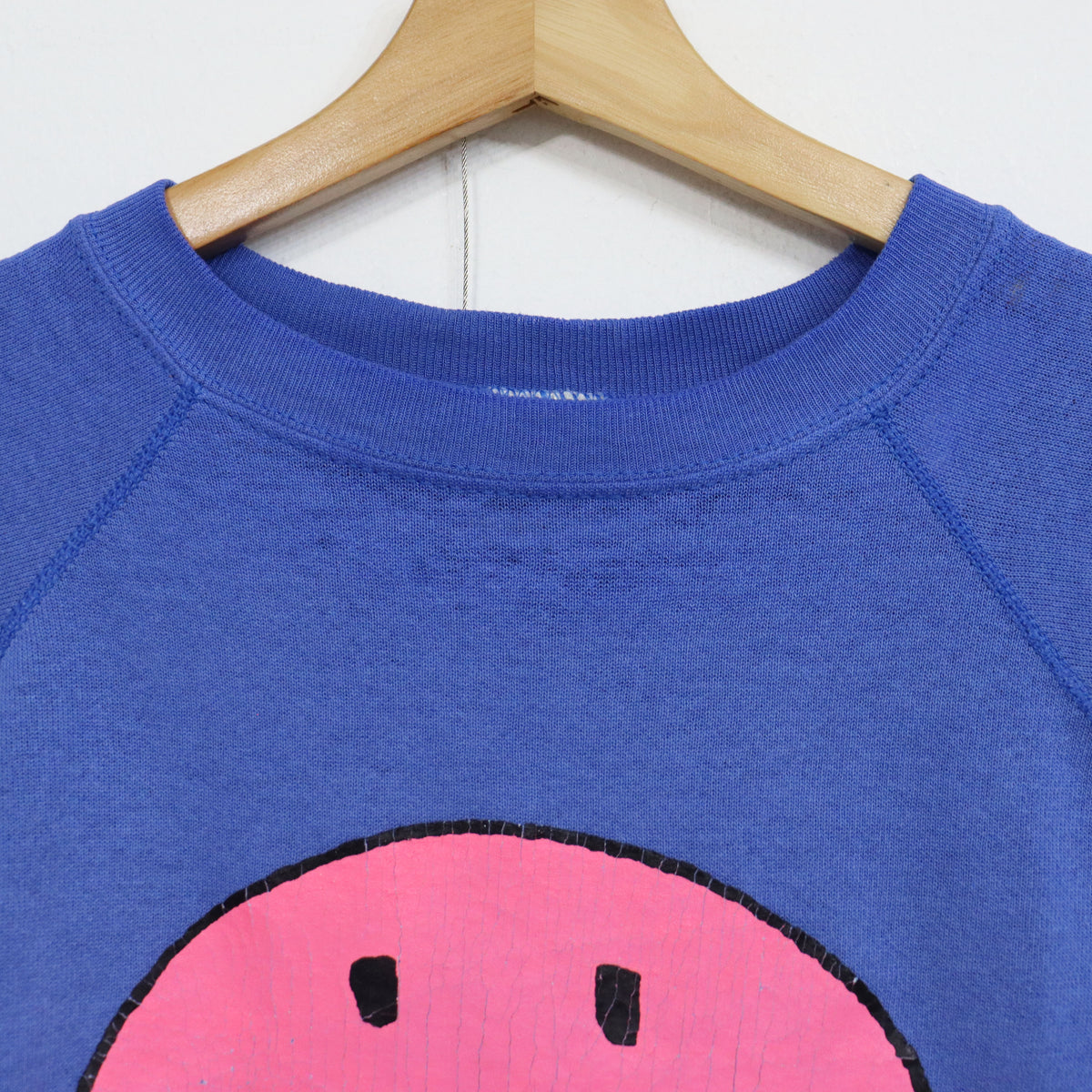 Copycat : Smile S/S Sweat- BLUE×PINK