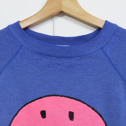 Copycat : Smile S/S Sweat- BLUE×PINK