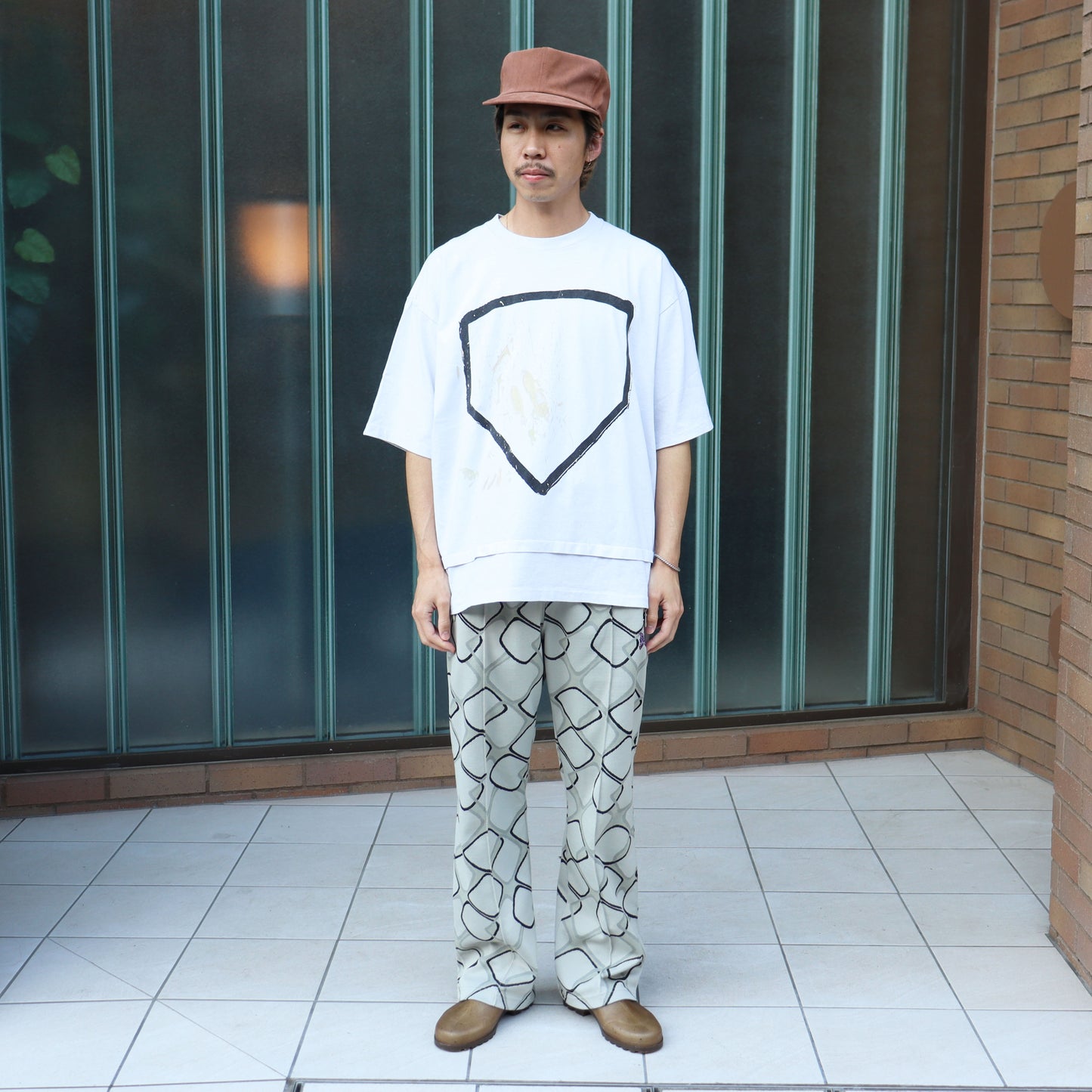 OLD PARK : HOME PLATE TEE - OFF WHITE 1