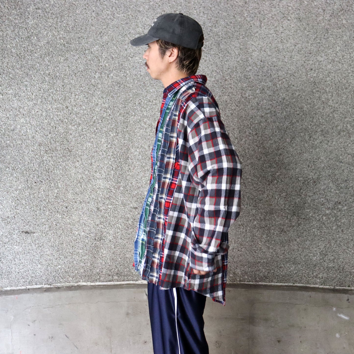 Rebuild by Needles：Flannel Shiirt - Ribbon Wide Shirt