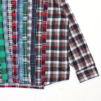 Rebuild by Needles：Flannel Shiirt - Ribbon Wide Shirt
