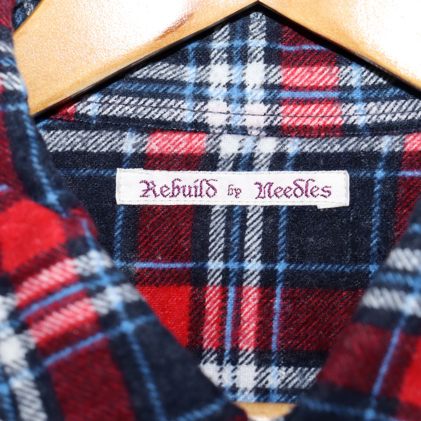 Rebuild by Needles：Flannel Shiirt - Ribbon Wide Shirt