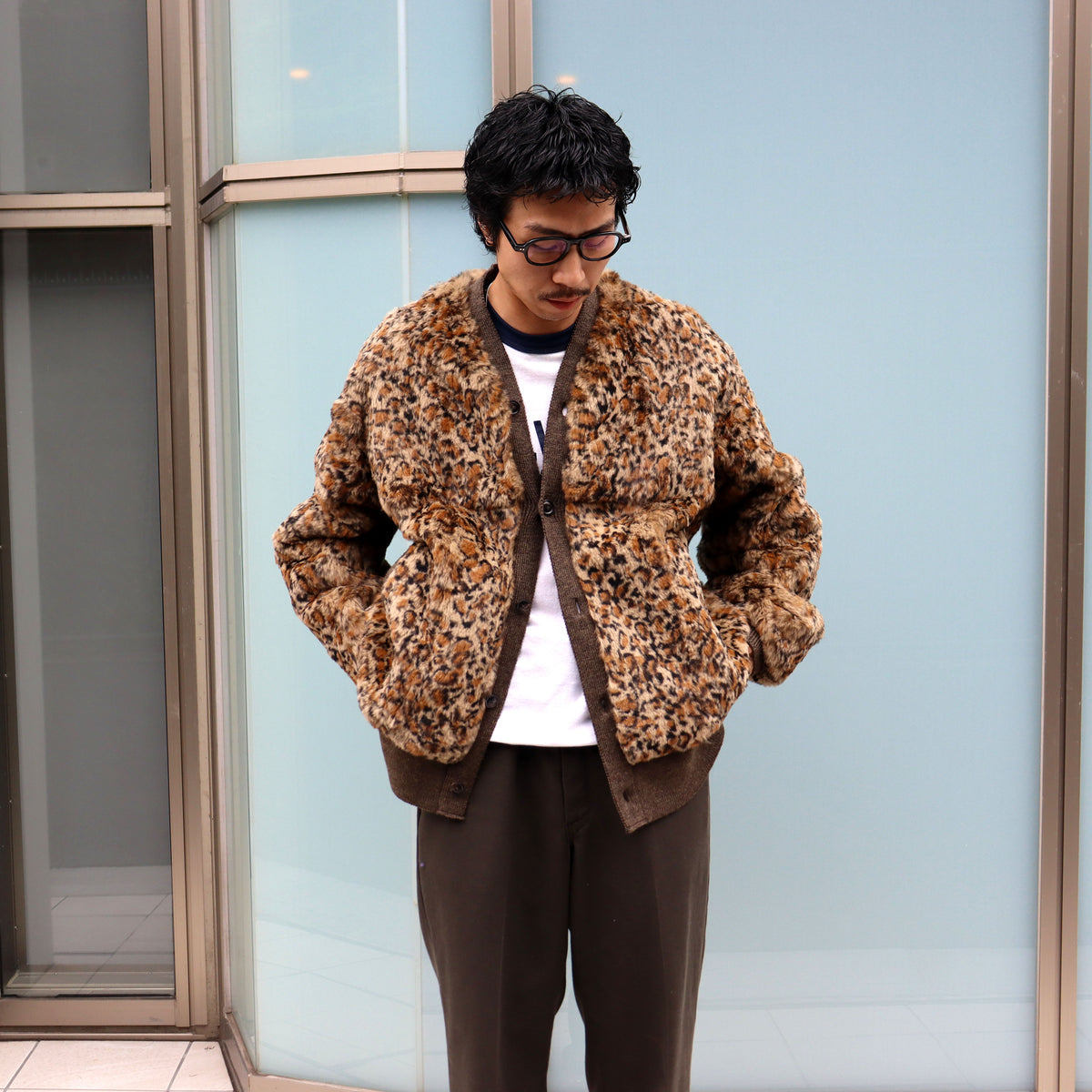 Needles : Rabbit Fur Cardigan - Animal Printed - 【Leopard】