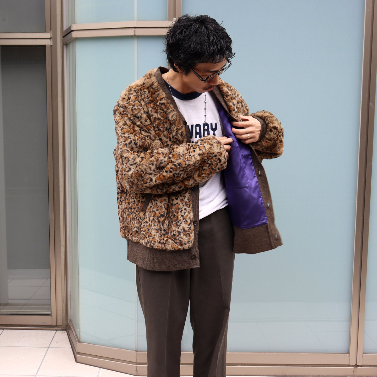 Needles : Rabbit Fur Cardigan - Animal Printed - 【Leopard】