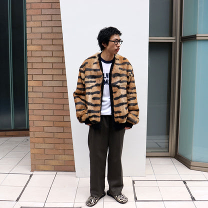 Needles : Rabbit Fur Cardigan - Animal Printed - 【Tiger】