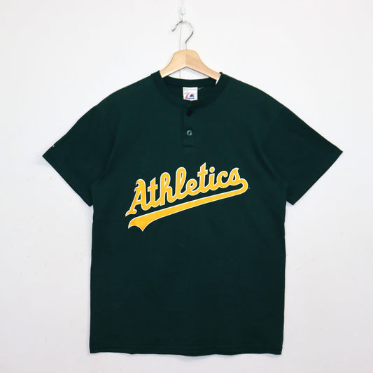 used : (Majestic) OAK Athletic Numbering Henleyneck Tee - #19