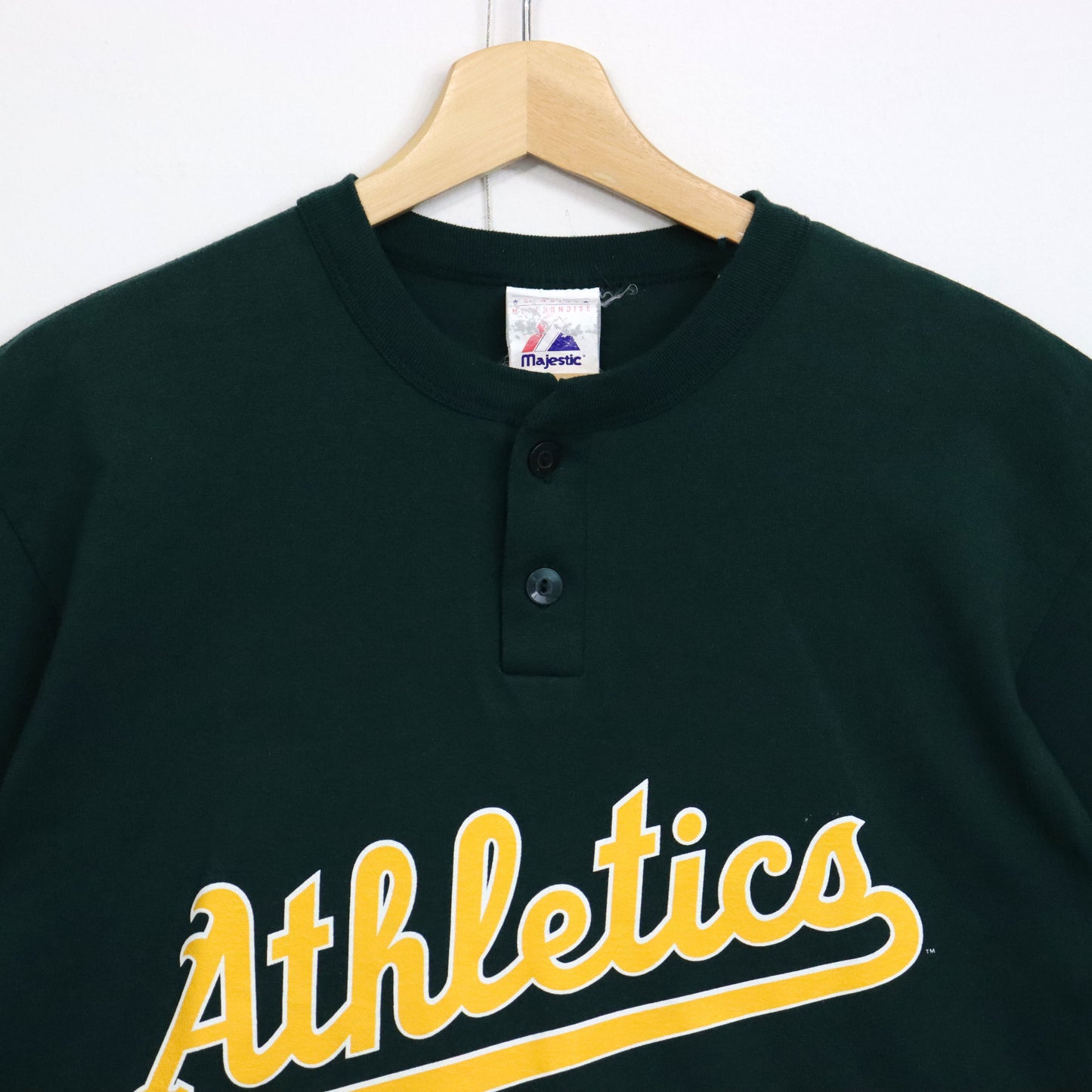 used : (Majestic) OAK Athletic Numbering Henleyneck Tee - #19