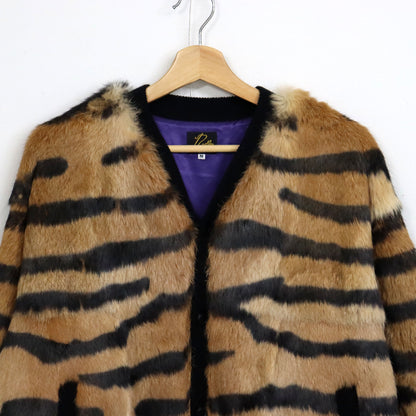 Needles : Rabbit Fur Cardigan - Animal Printed - 【Tiger】