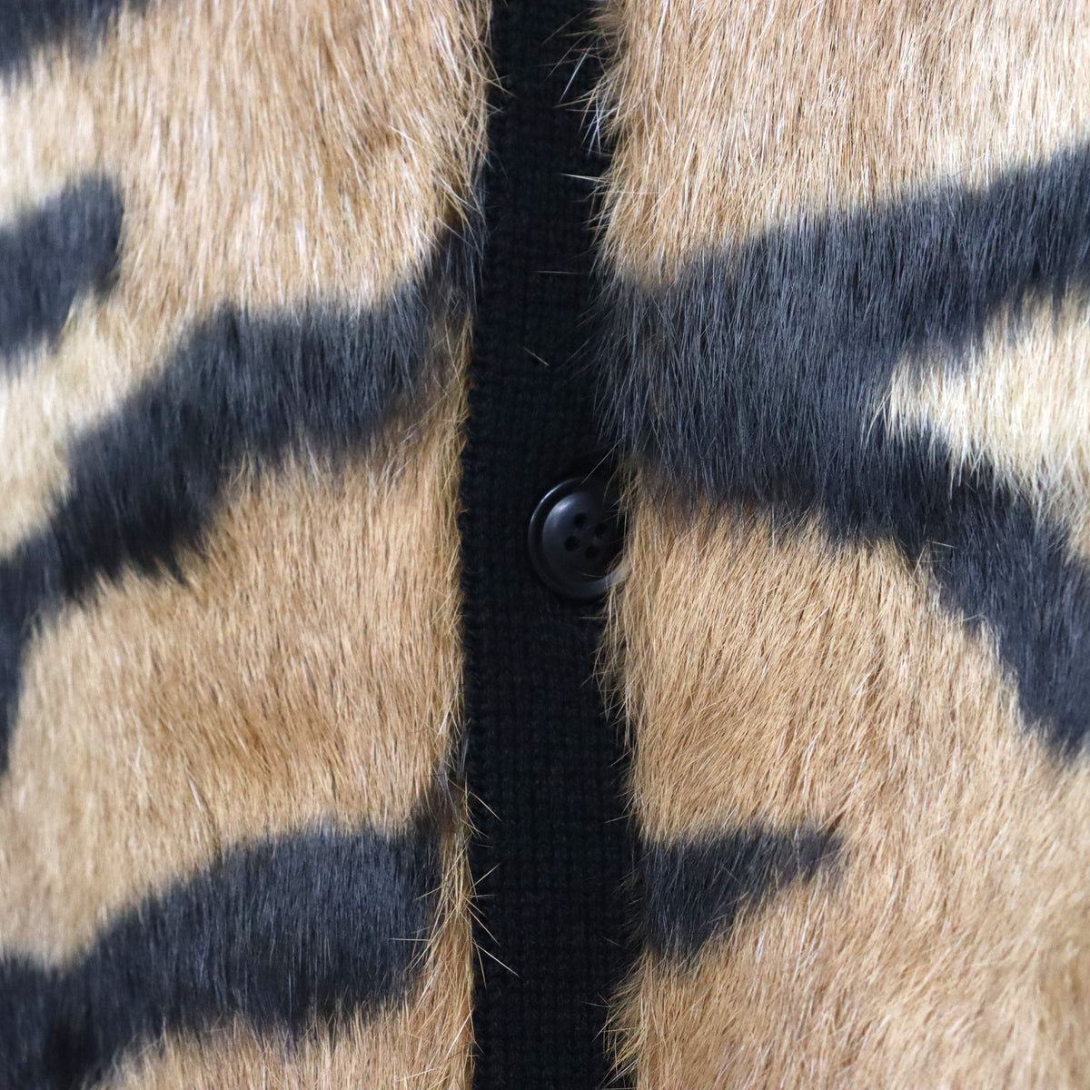 Needles : Rabbit Fur Cardigan - Animal Printed - 【Tiger】