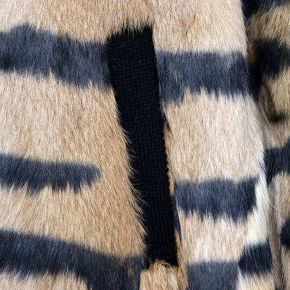 Needles : Rabbit Fur Cardigan - Animal Printed - 【Tiger】