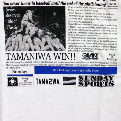 TAMANIWA×SUNDAY SPORTS: TS-6 NEWS PAPER LONG TEE