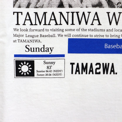 TAMANIWA×SUNDAY SPORTS: TS-6 NEWS PAPER LONG TEE