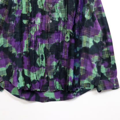 Rebuild by Needles : Flannel Shiirt - Ribbon SH / Over Dye [Purple] #16