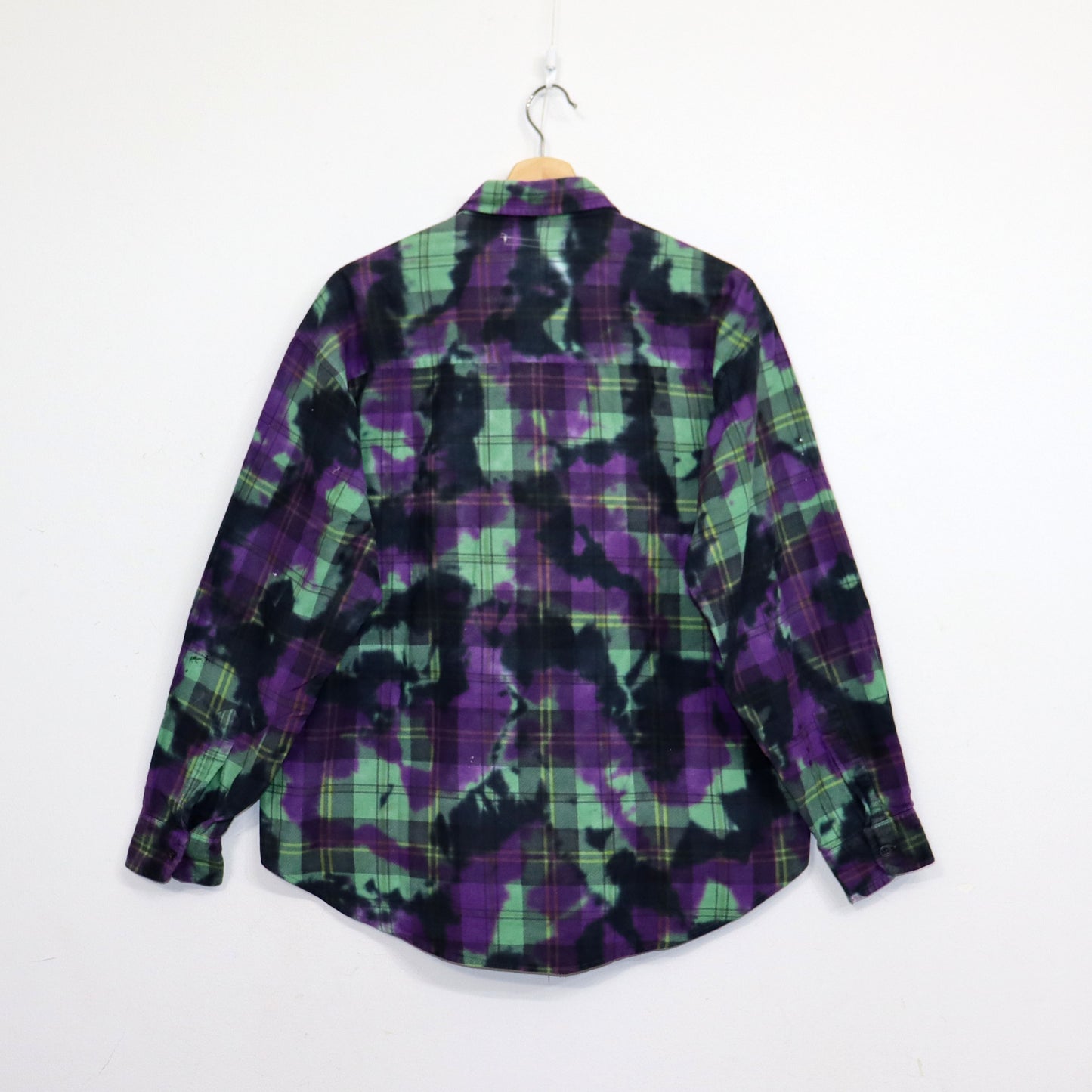 Rebuild by Needles : Flannel Shiirt - Ribbon SH / Over Dye [Purple] #16
