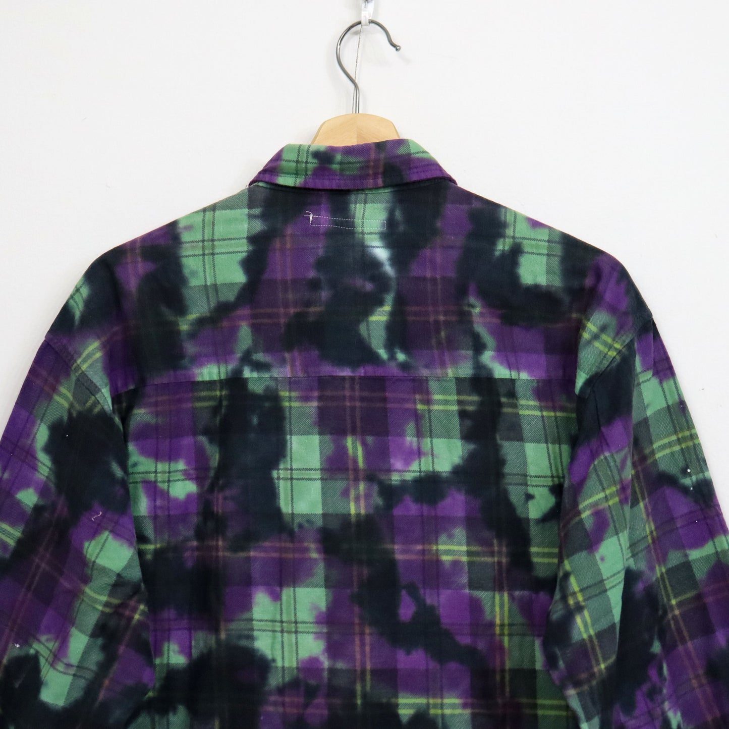 Rebuild by Needles : Flannel Shiirt - Ribbon SH / Over Dye [Purple] #16