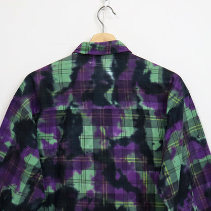 Rebuild by Needles : Flannel Shiirt - Ribbon SH / Over Dye [Purple] #16