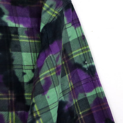 Rebuild by Needles : Flannel Shiirt - Ribbon SH / Over Dye [Purple] #16