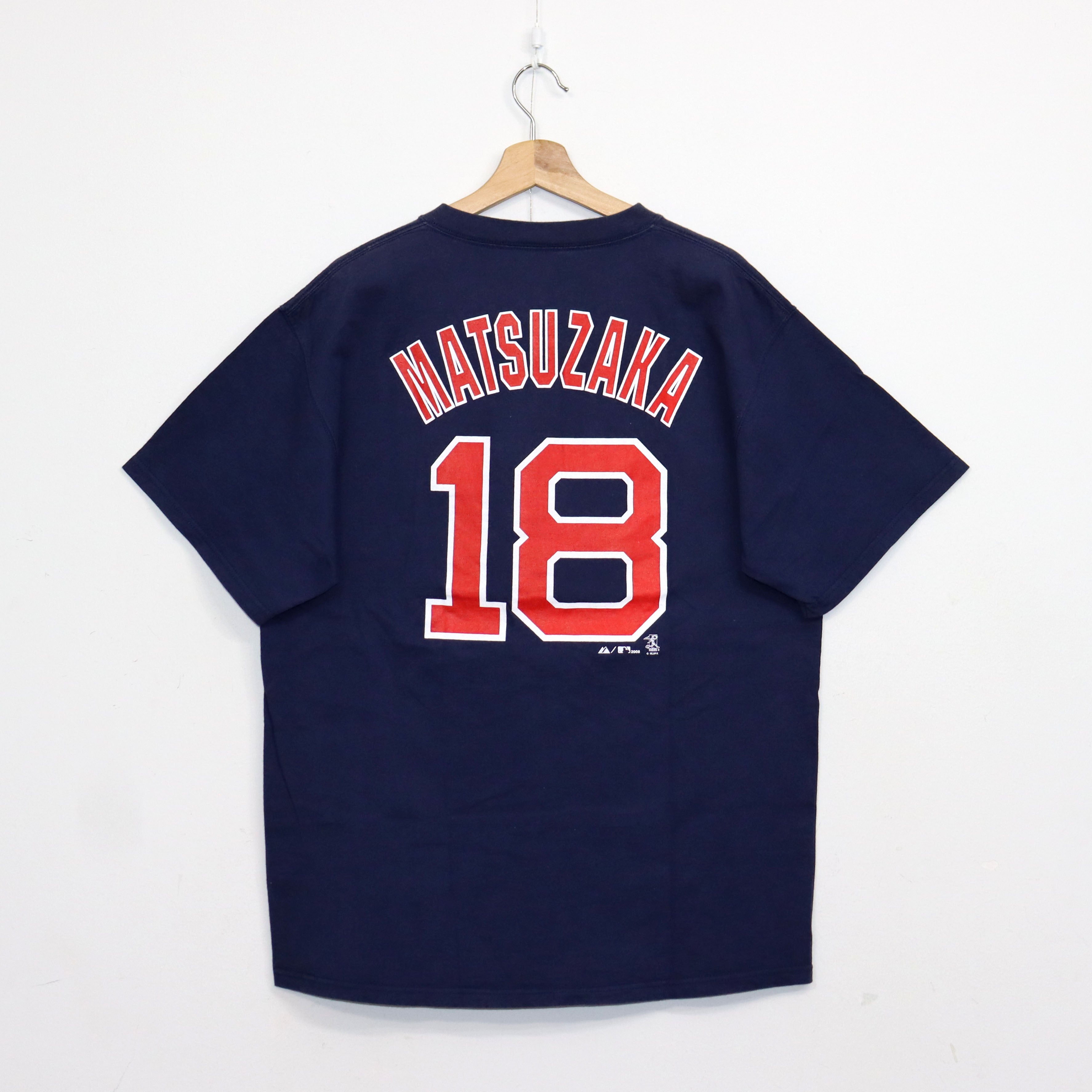 used : (Majestic) BOS Red Sox #18 MATSUZAKA Numbering Tee (M