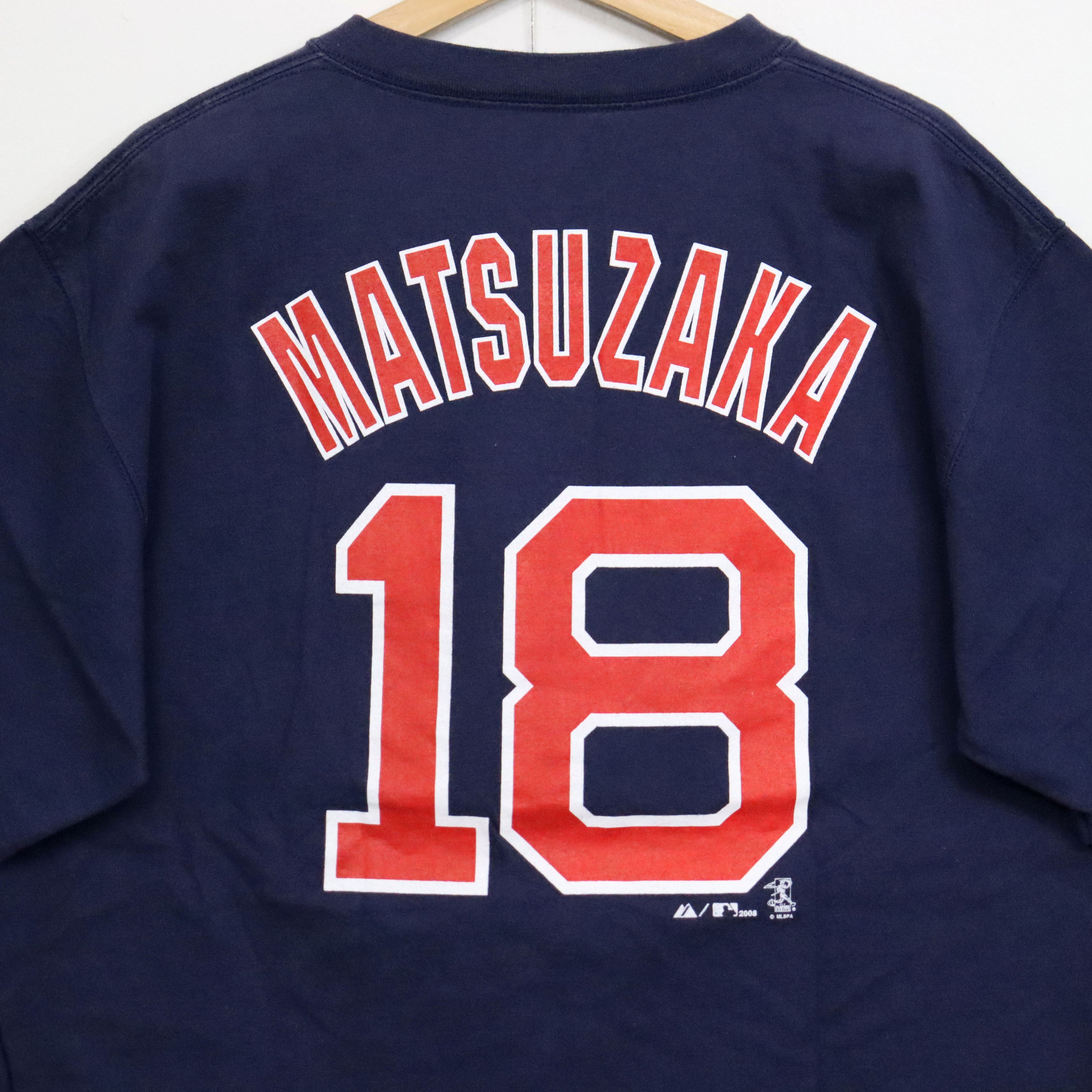 used : (Majestic) BOS Red Sox #18 MATSUZAKA Numbering Tee (M