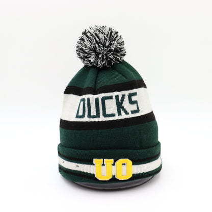 used :  (Newera) Oregon Ducks Pom Knit Beanie (F)
