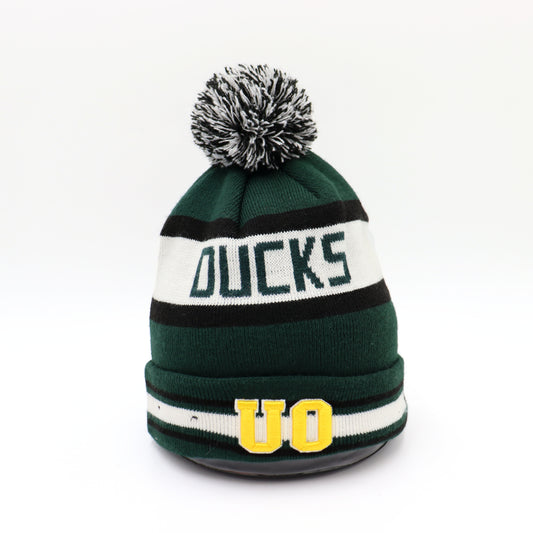 used :  (Newera) Oregon Ducks Pom Knit Beanie (F)
