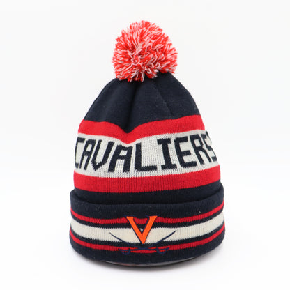 used :  (Newera) Virginia Cavaliers Pom Knit Beanie (F)