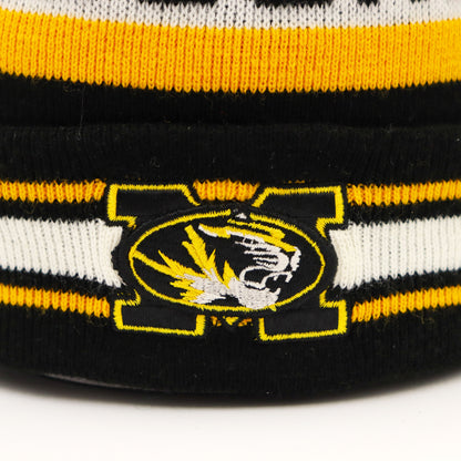 used : (Newera) Mizzou Tigers Pom Knit Beanie (F)