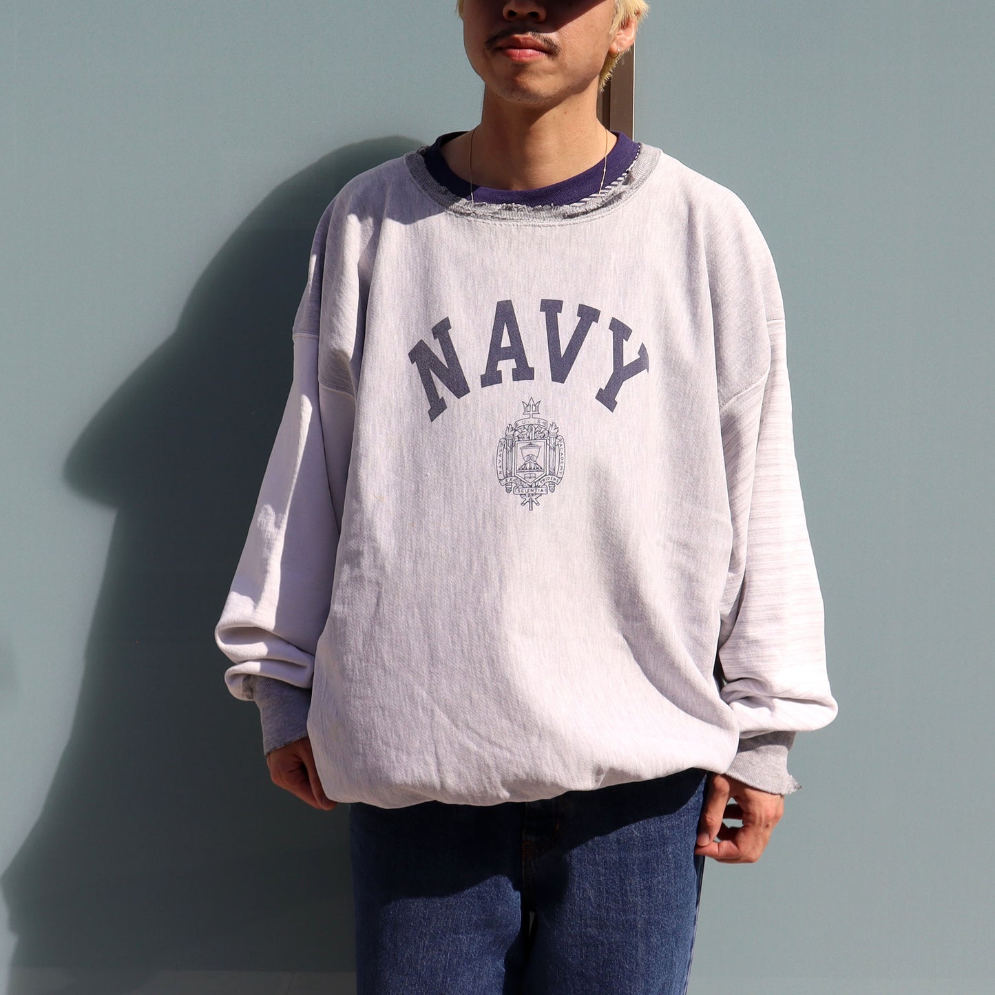COPYCAT : NAVY L/S SWEATSHIRT (Damaged)