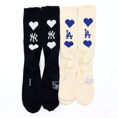 MLB×ROSTER SOX：MLB-304 MLB Heart Jacqard SOCKS