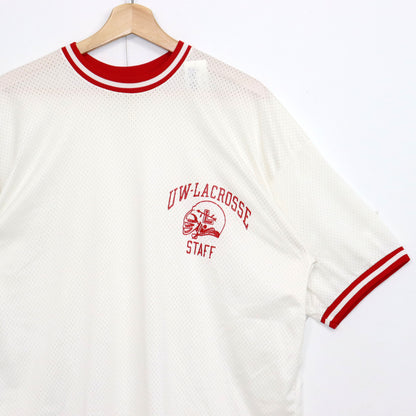 used : (Champion) UW-LACROSSE STAFF Mesh Tee