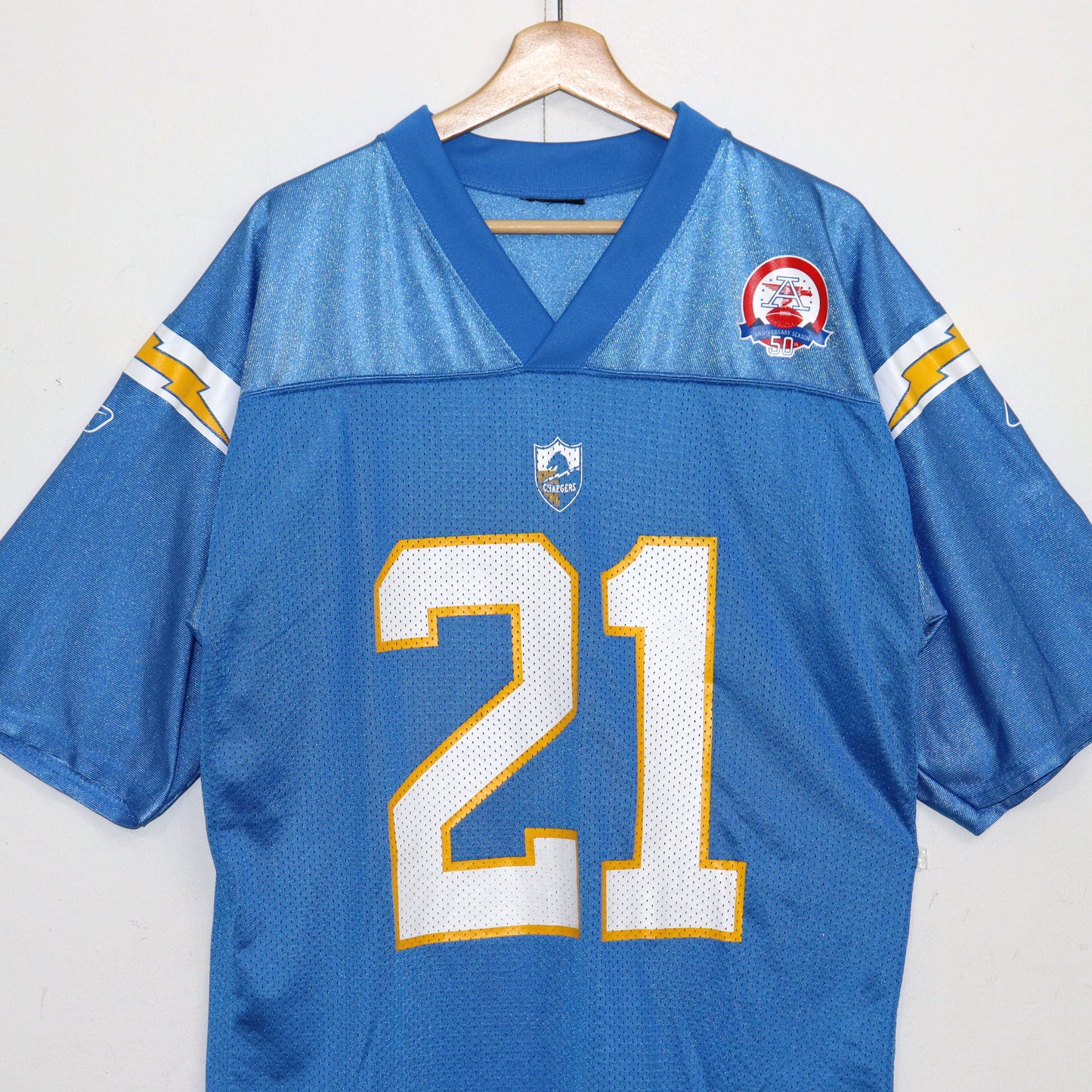used : (Reebok) NFL Chargers 50th Anv. Football Tee
