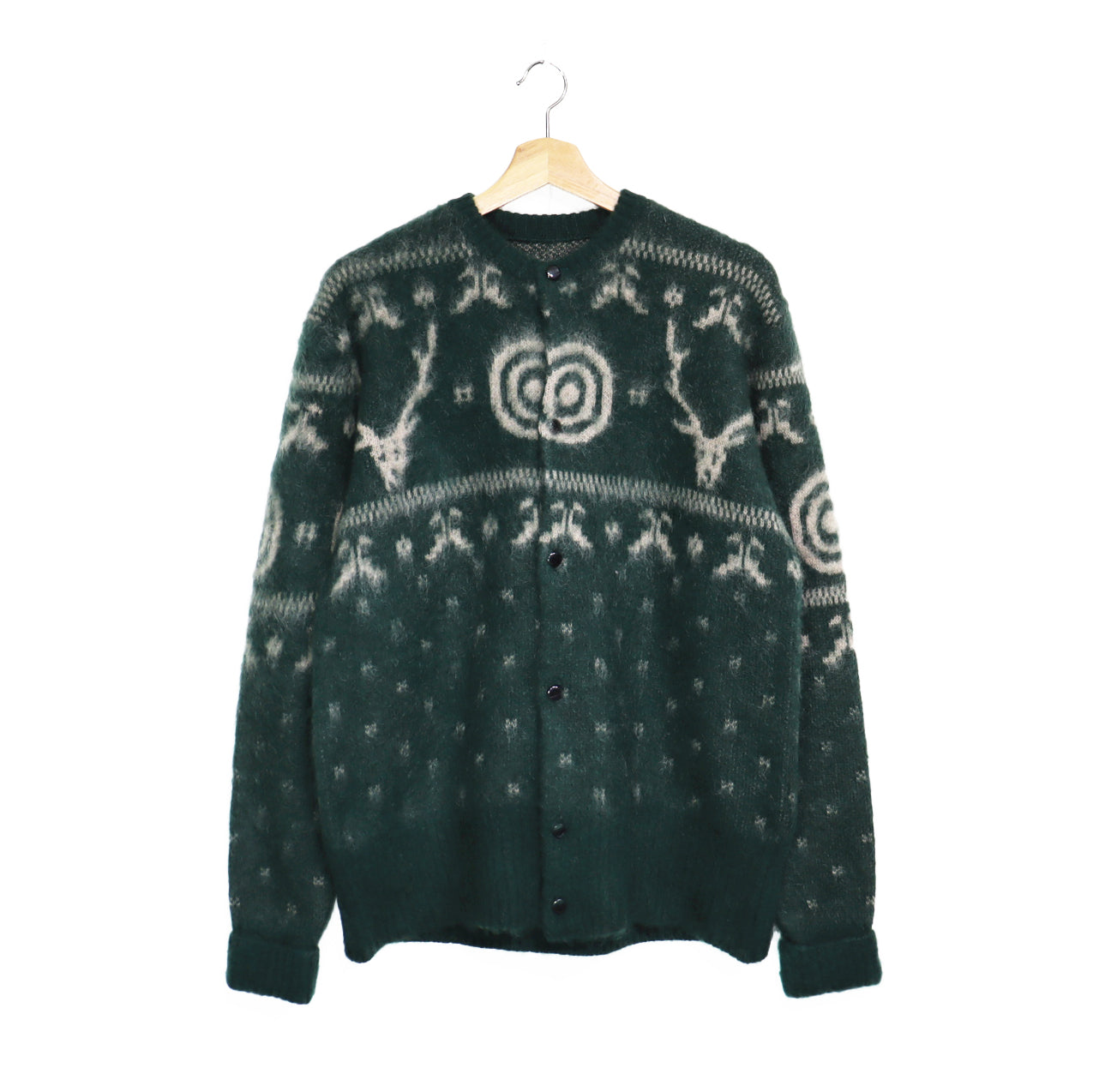 South2 West8：LOOSE FIT CREW NECK CARDIGAN - S2W8 NORDIC