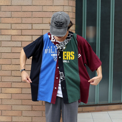 Rebuild by Needles : 4 Cut Wide Baseball Tee - College #1