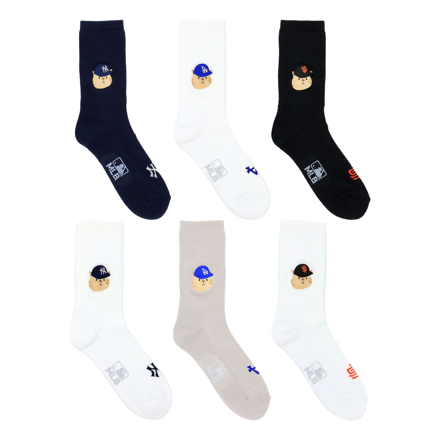 MLB×ROSTER SOX：MLB-305 MLB CAT SOCKS