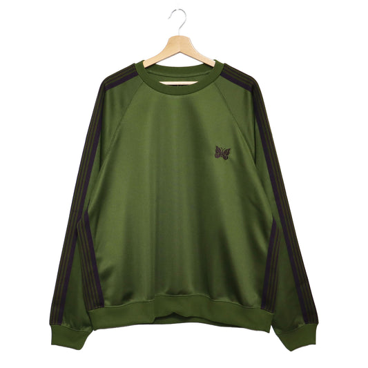 Needles: Track Crew Neck Shirt - Poly Smooth (Olive)