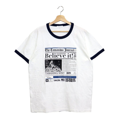 TAMANIWA×SUNDAY SPORTS : TS-7 TAMA NEWS PAPER RINGER TEE