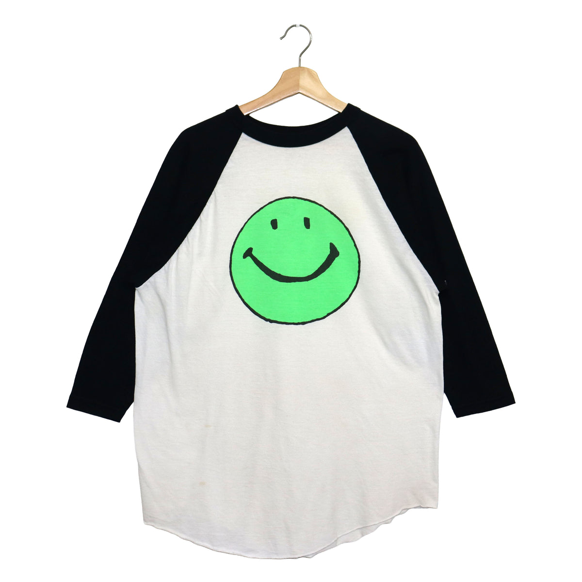 Copycat : Smile Raglan Tee - Black×Green