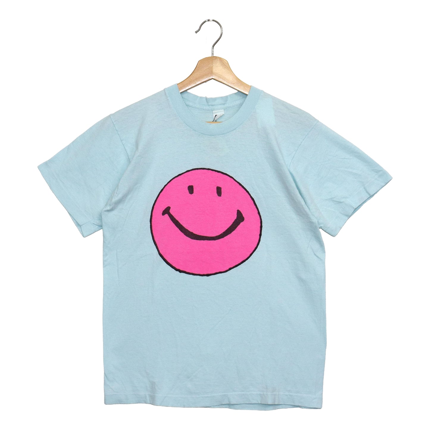 Copycat : Smile S/S Tee- Lt.Blue×Pink