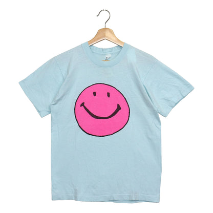 Copycat : Smile S/S Tee- Lt.Blue×Pink