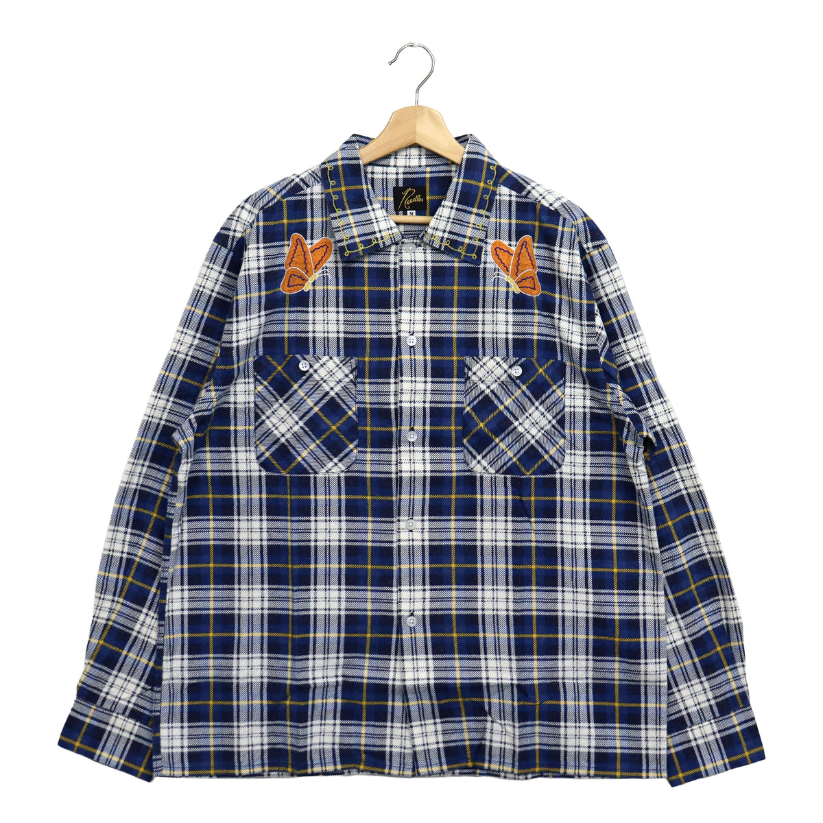 Needles : One-Up Shirt - Printed Flannel / Plaid 【BLUE×WHITE】