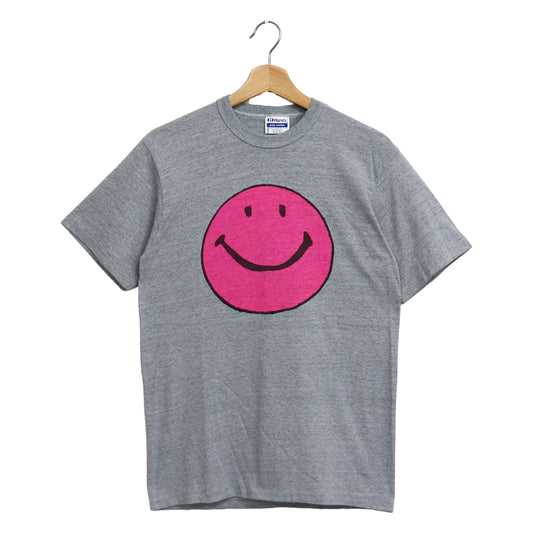 Copycat : Smile S/S Tee- Grey×Pink