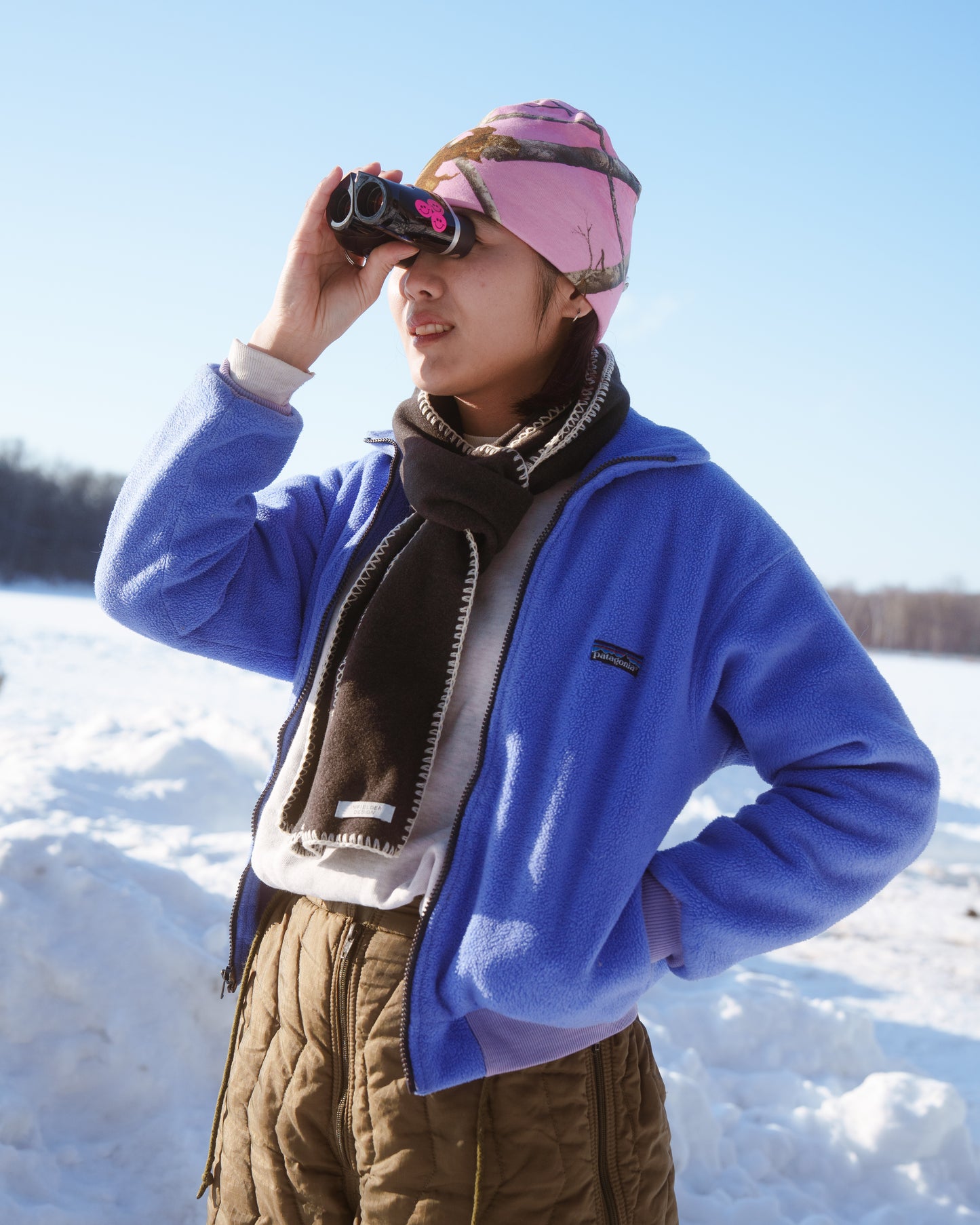 INFIELDER DESIGN : AC-143 blanket stitch fleece Muff