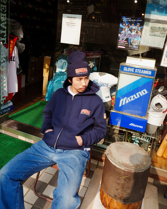 TAMANIWA×SUNDAY SPORTS  : TS-4 TAMA SS ZIP HOODIE