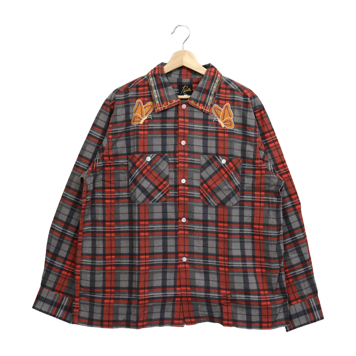Needles : One-Up Shirt - Printed Flannel / Plaid 【RED×GREY】