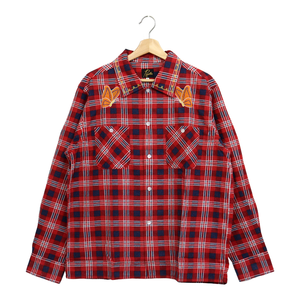 Needles : One-Up Shirt - Printed Flannel / Plaid 【RED×NAVY】