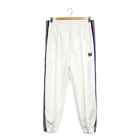 Needles: Zipped Track Pant - Poly Smooth [White]